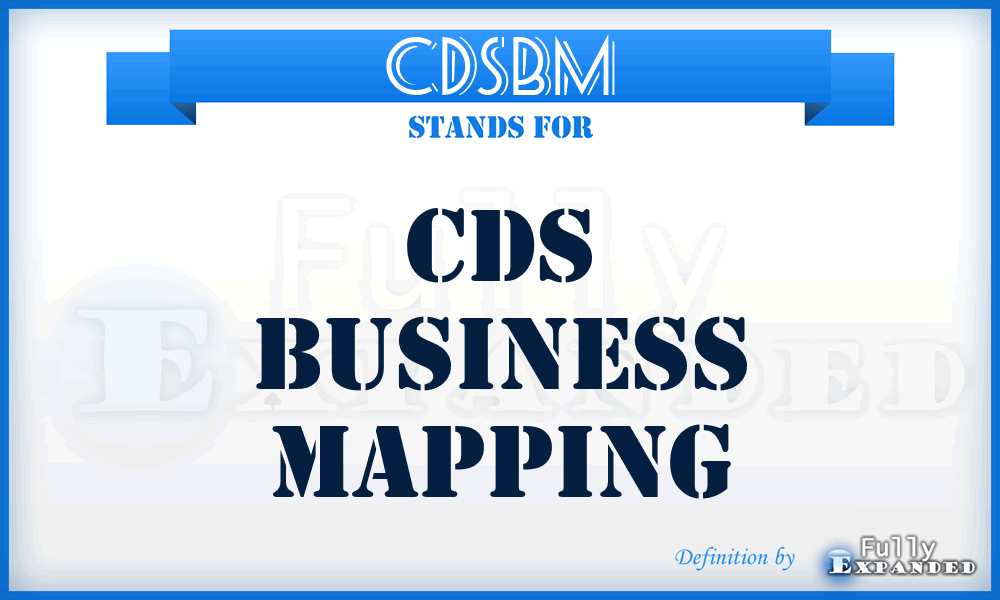 CDSBM - CDS Business Mapping