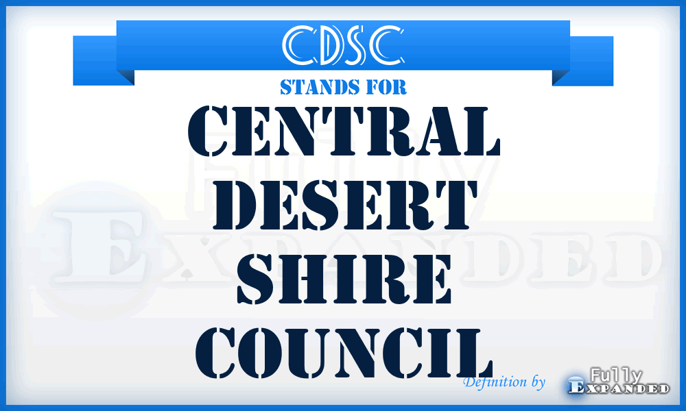 CDSC - Central Desert Shire Council