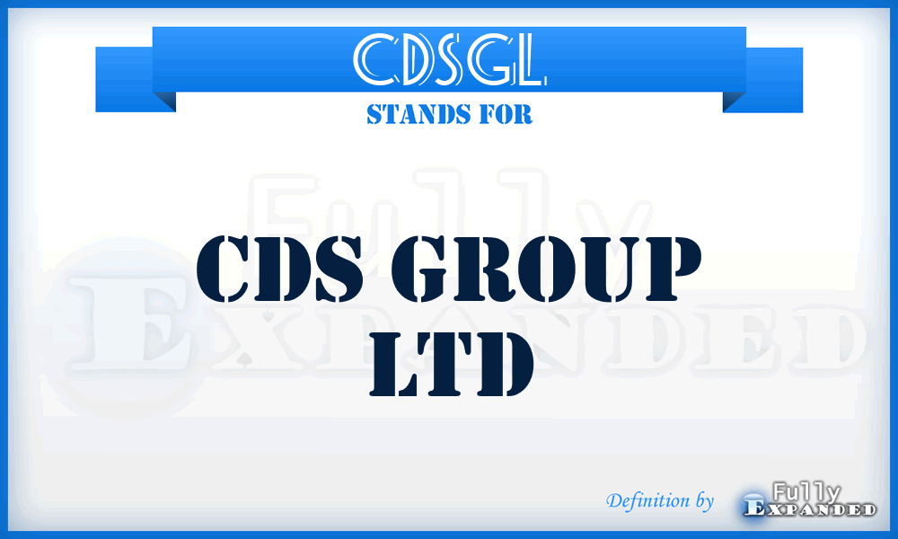 CDSGL - CDS Group Ltd