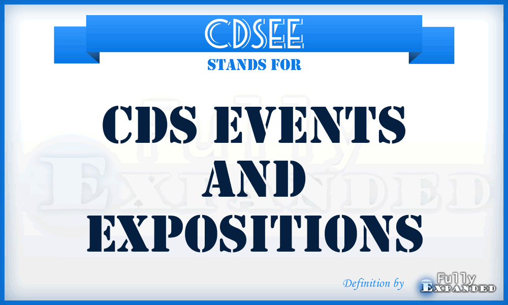 CDSEE - CDS Events and Expositions