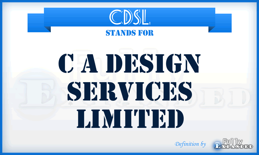 CDSL - C a Design Services Limited