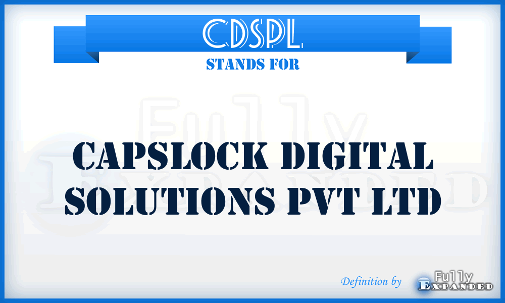 CDSPL - Capslock Digital Solutions Pvt Ltd