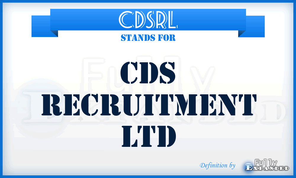 CDSRL - CDS Recruitment Ltd