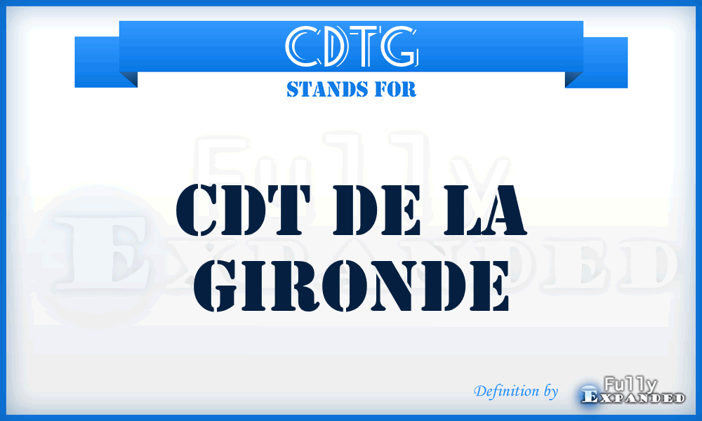 CDTG - CDT de la Gironde