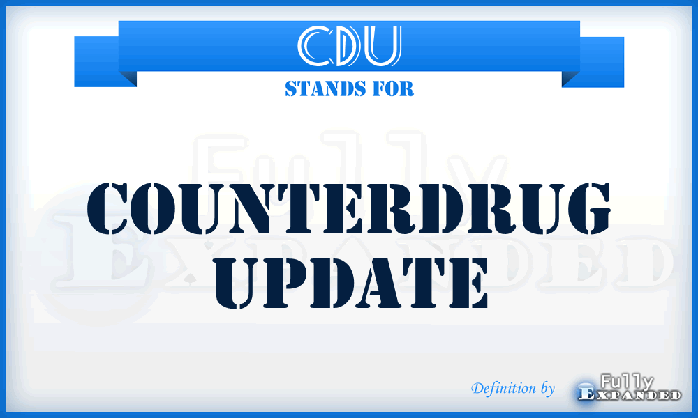 CDU - counterdrug update