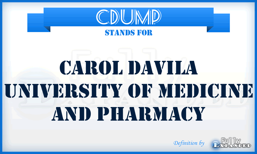 CDUMP - Carol Davila University of Medicine and Pharmacy