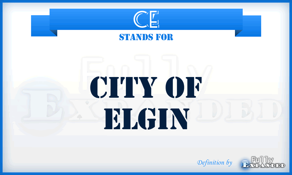 CE - City of Elgin