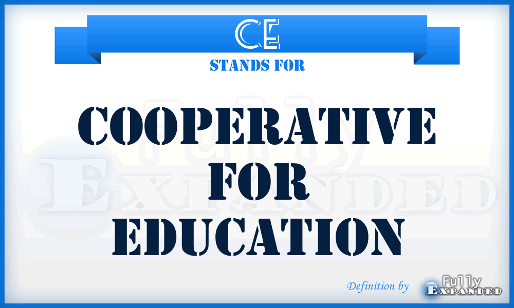 CE - Cooperative for Education