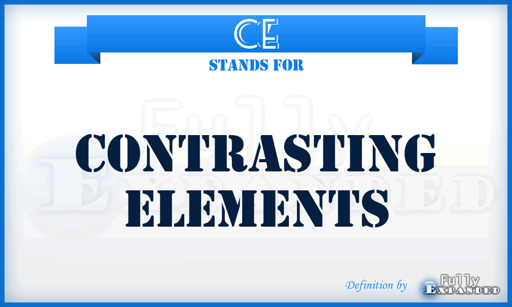 CE - Contrasting Elements