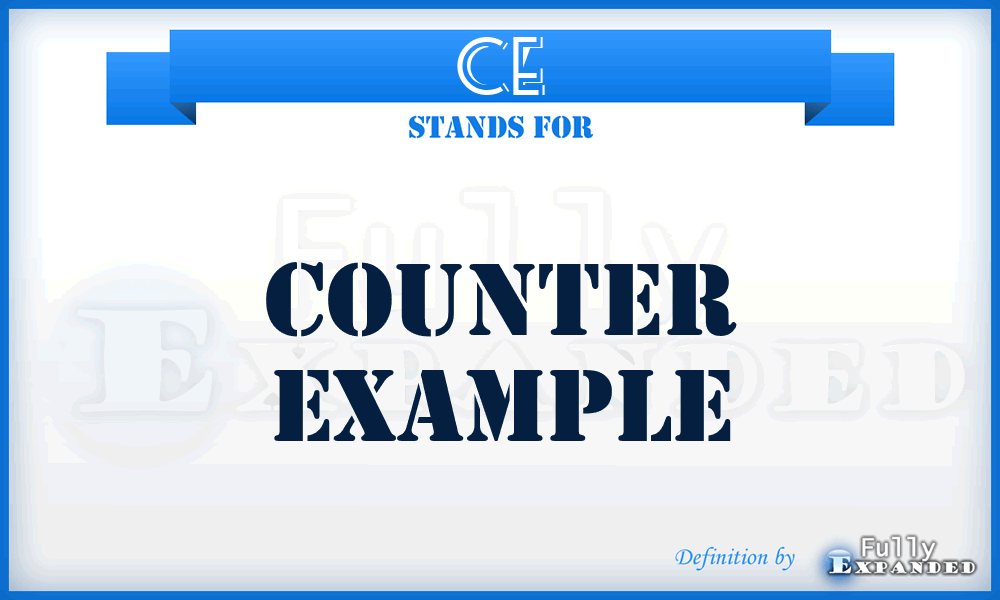 CE - Counter Example