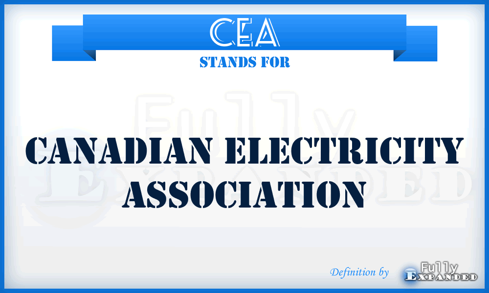 CEA - Canadian Electricity Association