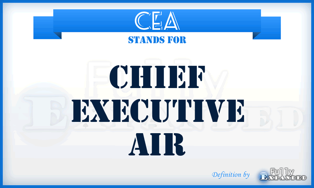 CEA - Chief Executive Air
