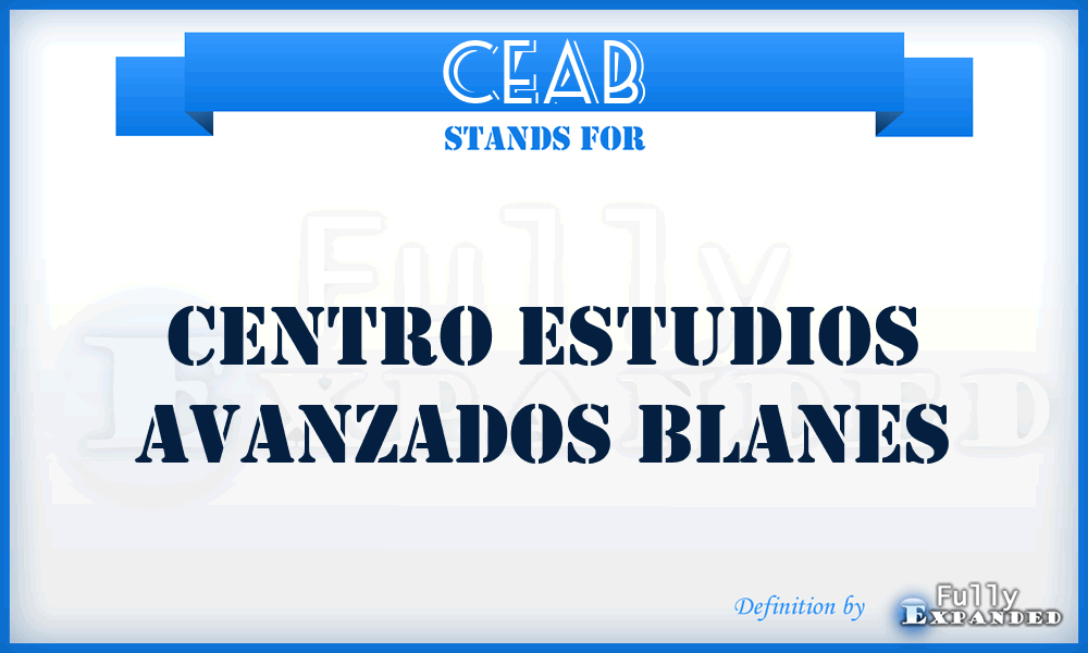 CEAB - Centro Estudios Avanzados Blanes
