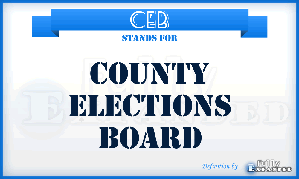 CEB - County Elections Board