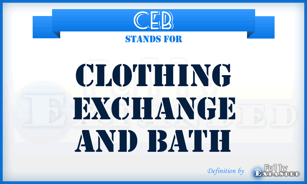 CEB - Clothing Exchange and Bath