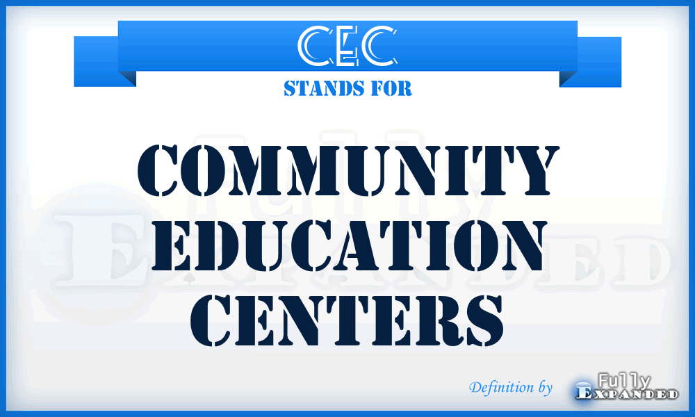 CEC - Community Education Centers