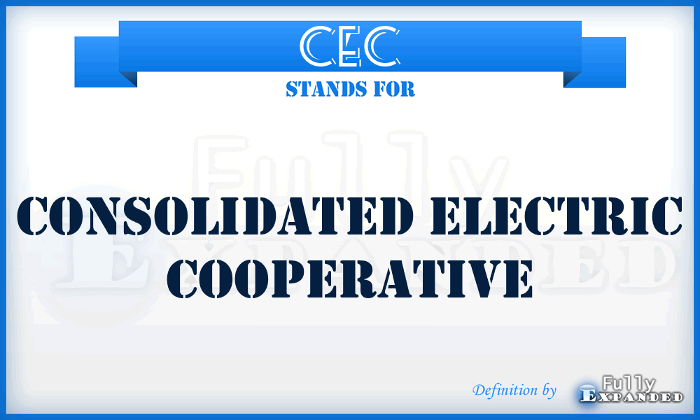 CEC - Consolidated Electric Cooperative