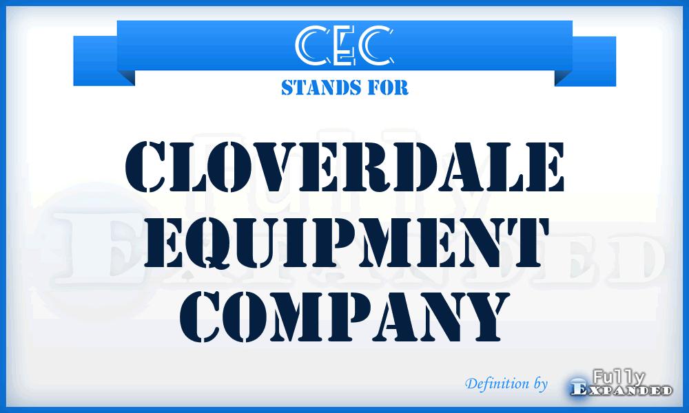 CEC - Cloverdale Equipment Company