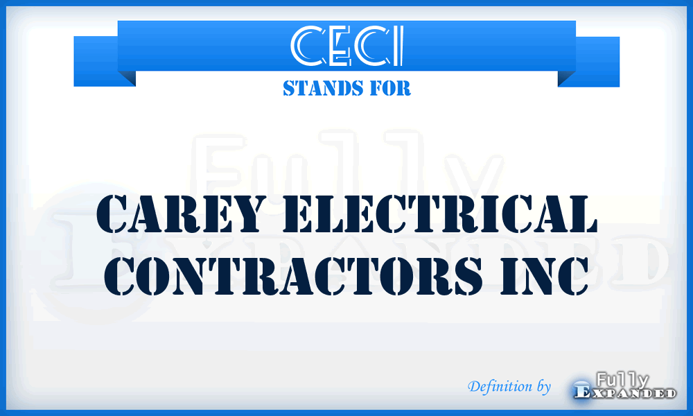 CECI - Carey Electrical Contractors Inc