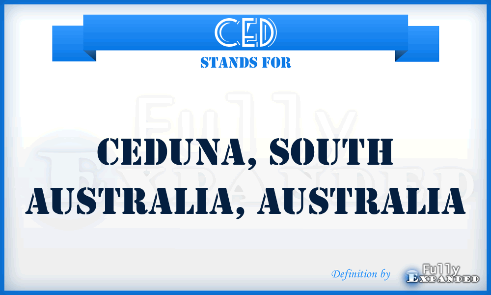 CED - Ceduna, South Australia, Australia