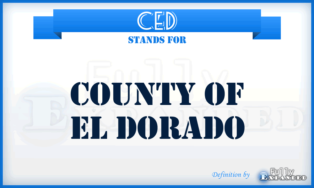 CED - County of El Dorado