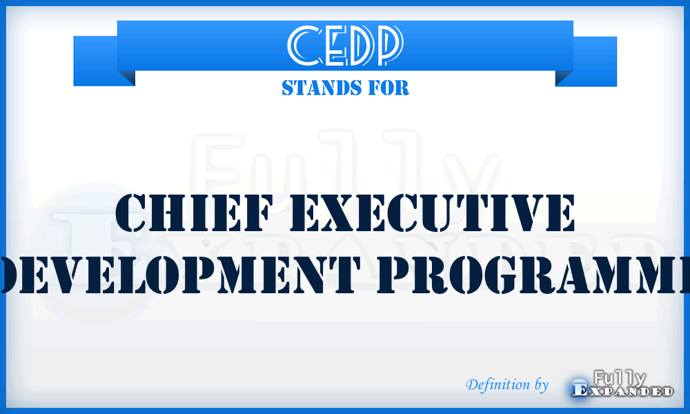 CEDP - Chief Executive Development Programme