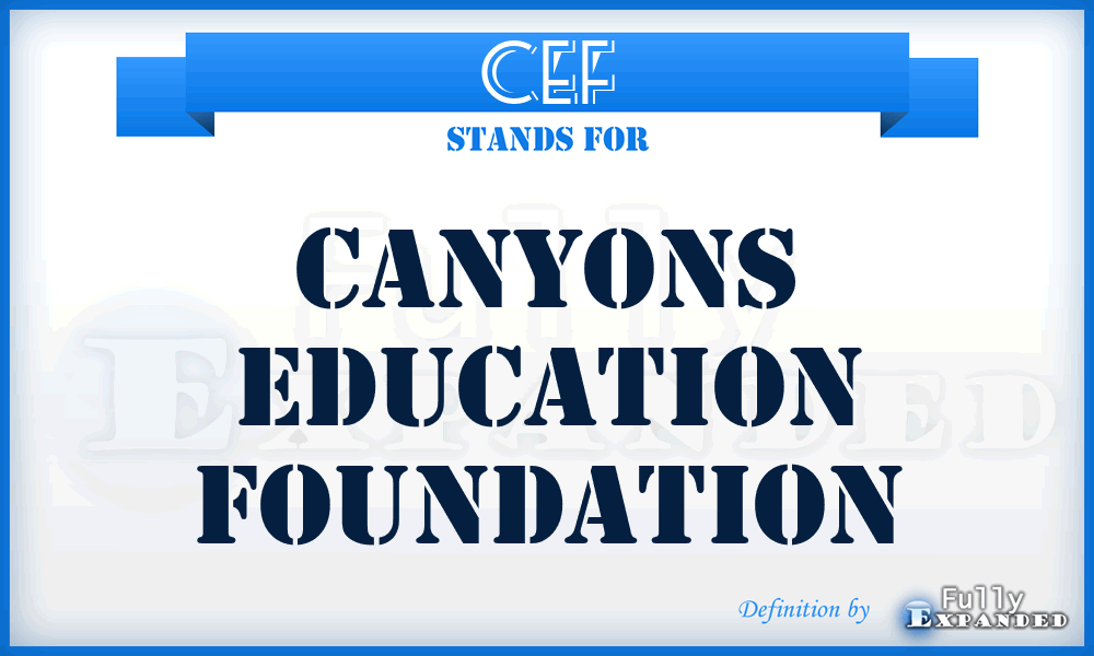 CEF - Canyons Education Foundation