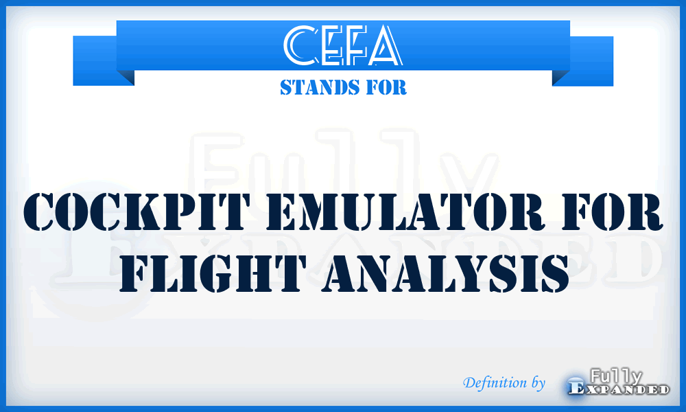 CEFA - Cockpit Emulator for Flight Analysis