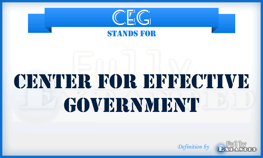 CEG - Center for Effective Government