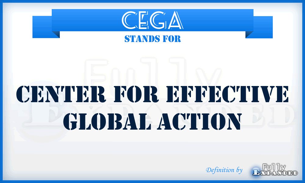 CEGA - Center for Effective Global Action