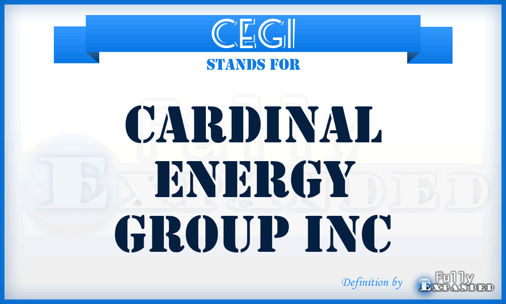 CEGI - Cardinal Energy Group Inc