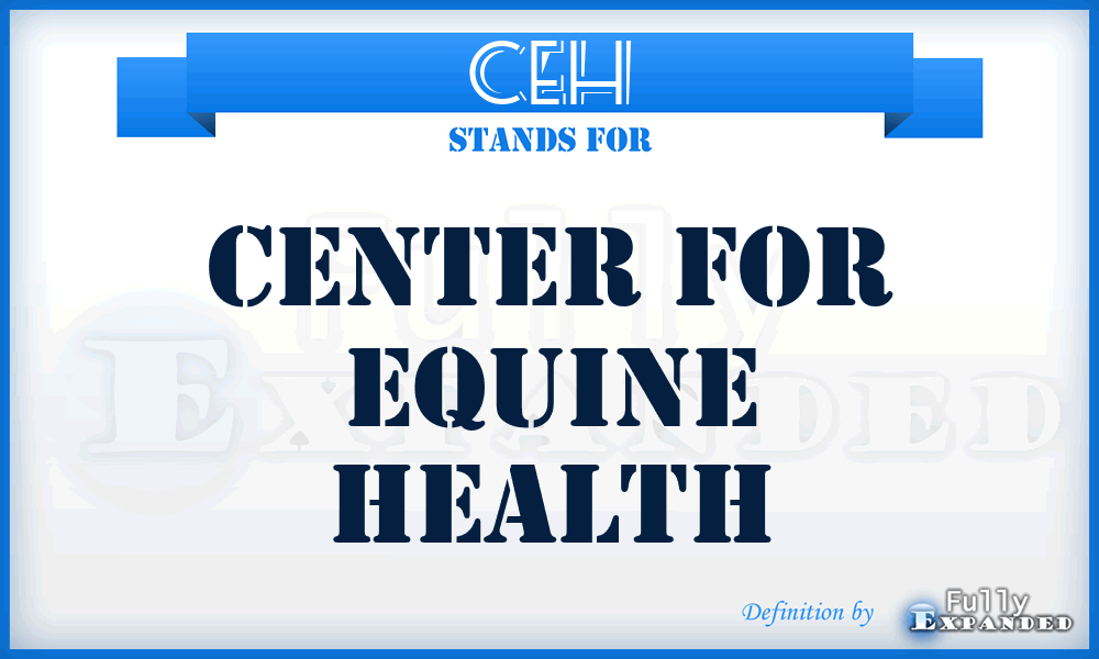 CEH - Center for Equine Health