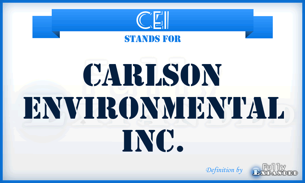 CEI - Carlson Environmental Inc.