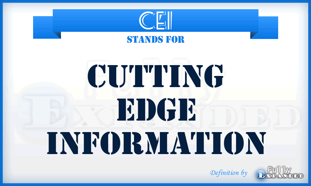 CEI - Cutting Edge Information