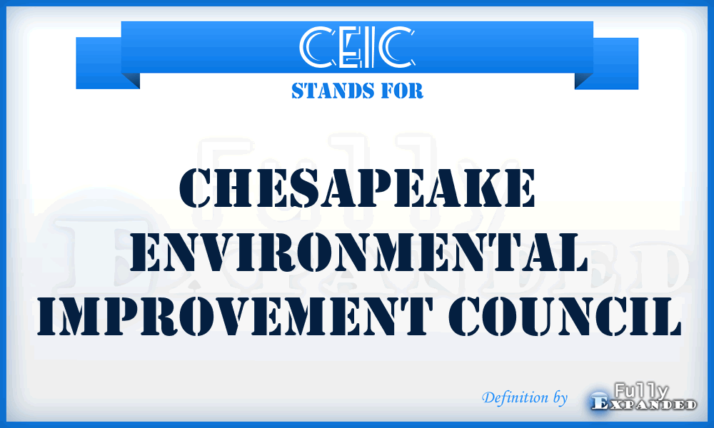 CEIC - Chesapeake Environmental Improvement Council