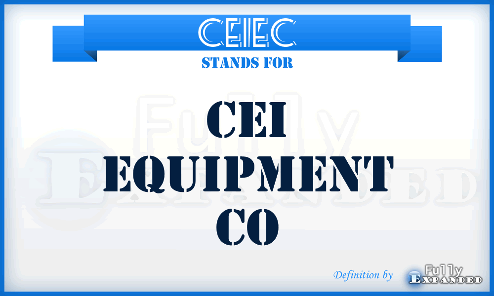 CEIEC - CEI Equipment Co