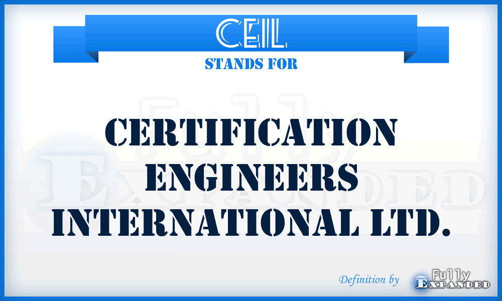 CEIL - Certification Engineers International Ltd.