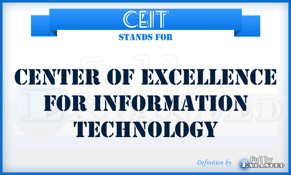 CEIT - Center of Excellence for Information Technology
