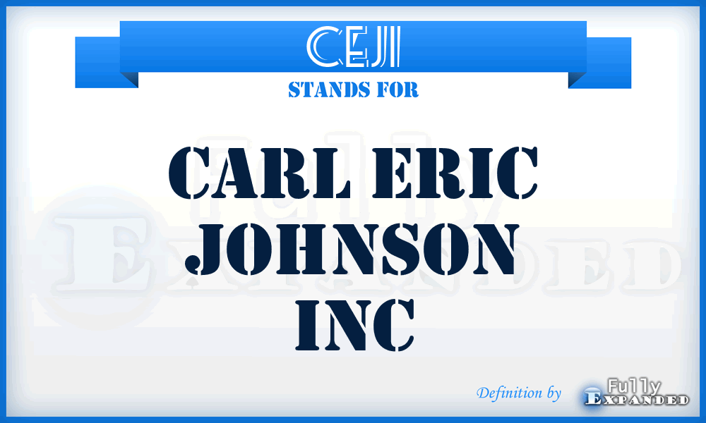 CEJI - Carl Eric Johnson Inc