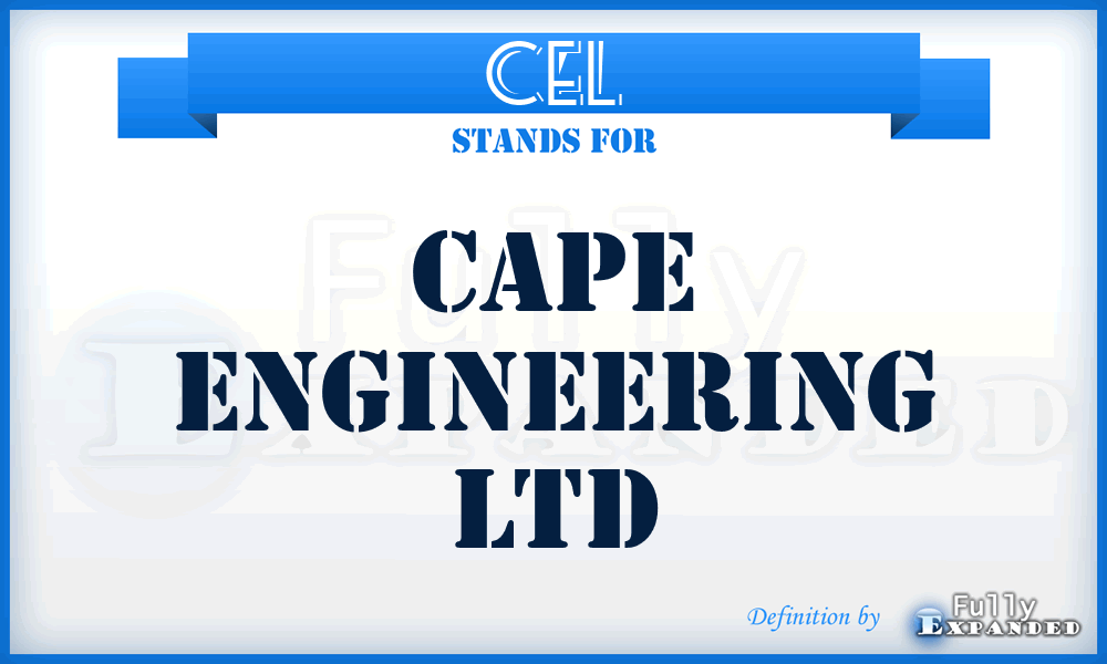 CEL - Cape Engineering Ltd