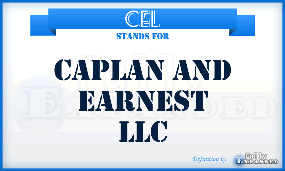 CEL - Caplan and Earnest LLC