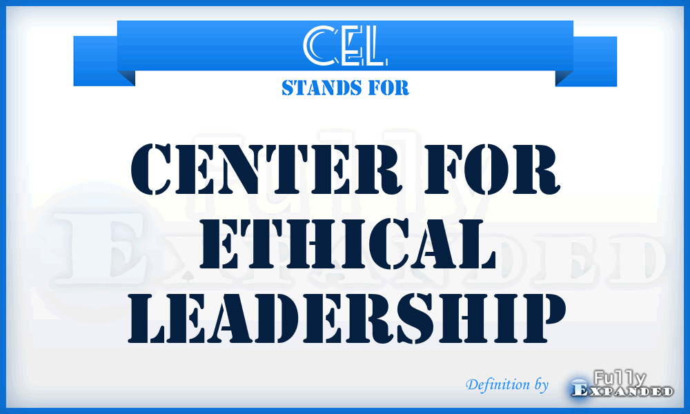 CEL - Center for Ethical Leadership