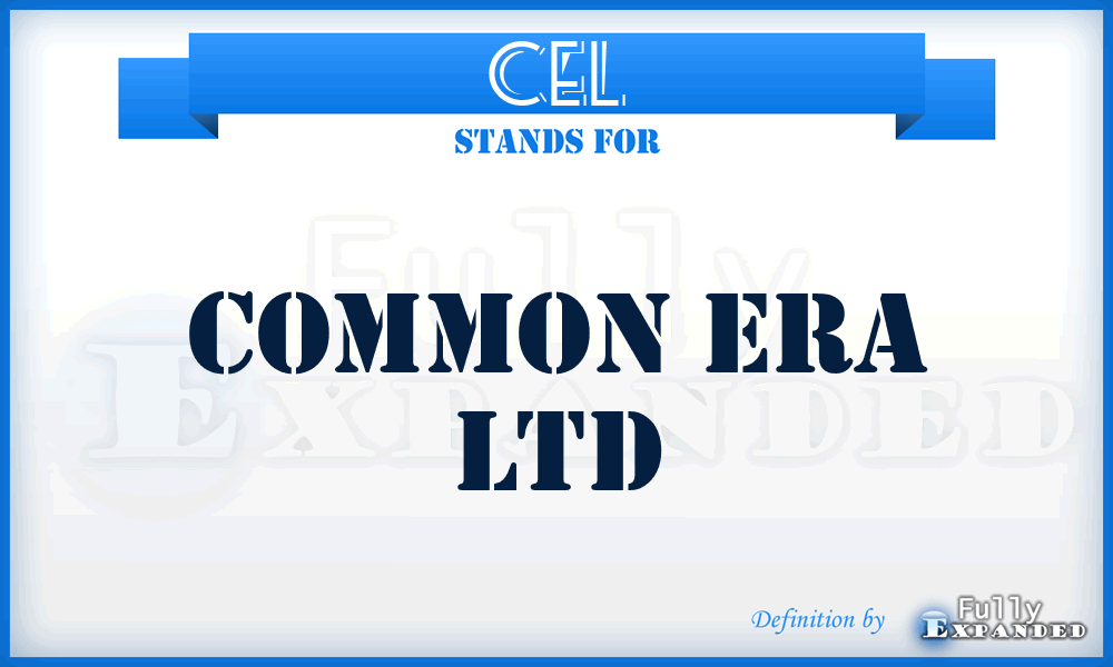 CEL - Common Era Ltd