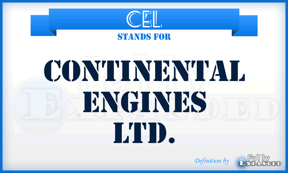 CEL - Continental Engines Ltd.