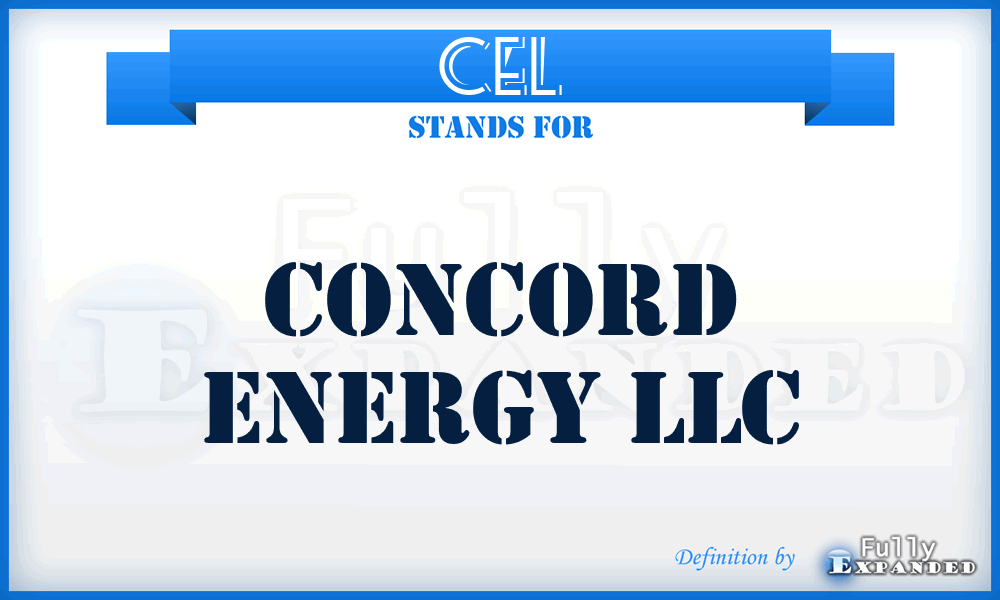 CEL - Concord Energy LLC