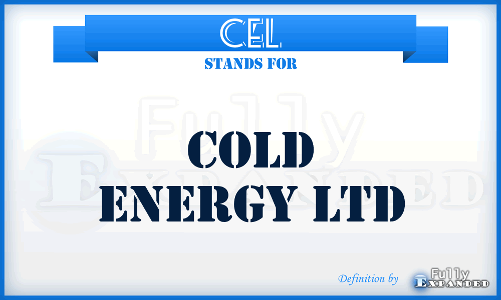 CEL - Cold Energy Ltd