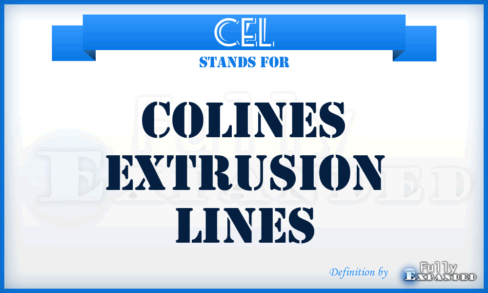 CEL - Colines Extrusion Lines