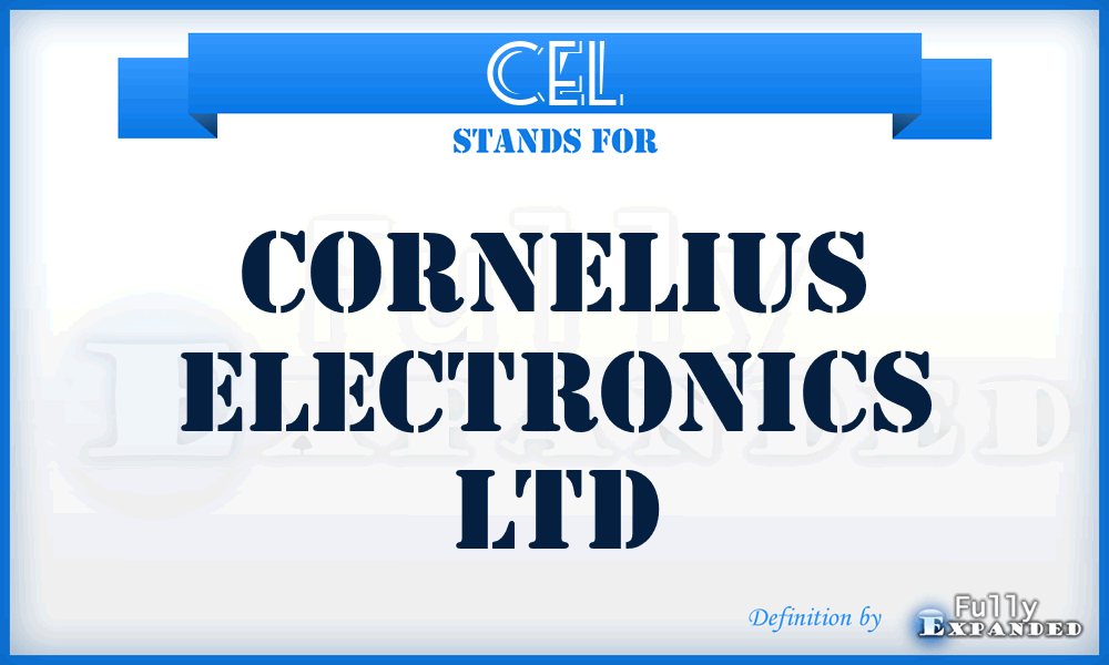 CEL - Cornelius Electronics Ltd