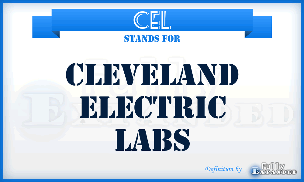 CEL - Cleveland Electric Labs