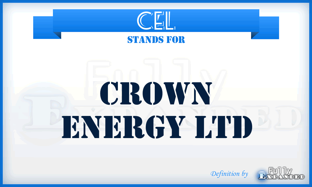 CEL - Crown Energy Ltd